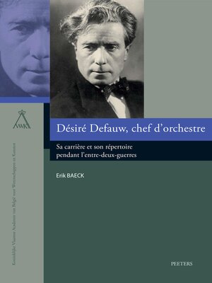 cover image of Desire Defauw, chef d'orchestre